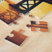 オークランドカリフォルニア湾ブリッジサンセットヴィンテージ ジグソーパズル (側面)