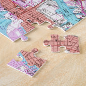 オークランドカリフォルニア(1959年)のヴィンテージの地図 ジグソーパズル (側面)