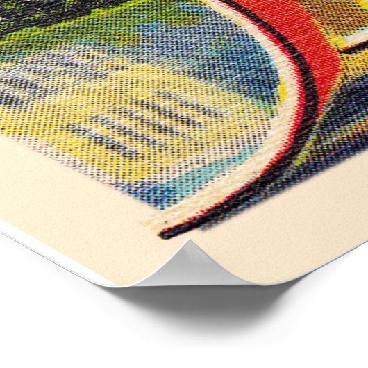 オークランドカリフォルニアCAヴィンテージラージレターポストカー ポスター (角)