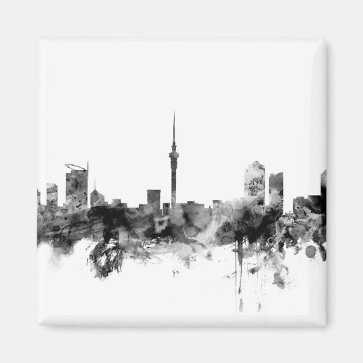 オークランドニュージーランドスカイライン マグネット (正面)