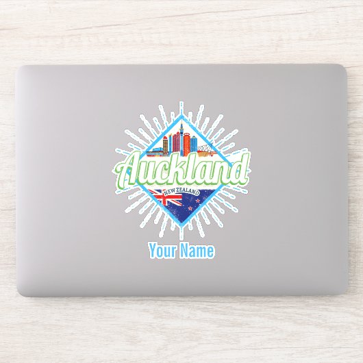 オークランドニュージーランドレトロスカイラインヴィンテージ シール (コンピューター)