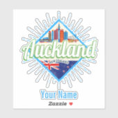 オークランドニュージーランドレトロスカイラインヴィンテージ シール (シート)