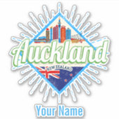 オークランドニュージーランドレトロスカイラインヴィンテージ シール (正面)