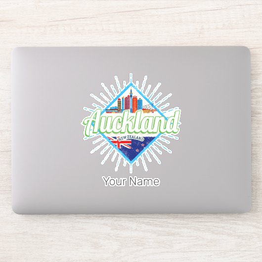 オークランドニュージーランドレトロスカイラインヴィンテージ シール (コンピューター)