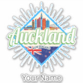 オークランドニュージーランドレトロスカイラインヴィンテージ シール (正面)