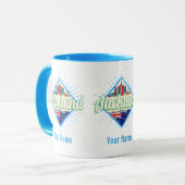 オークランドニュージーランドレトロスカイラインヴィンテージ マグカップ (正面左)