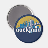 オークランドニュージーランドヴィンテージシティスカイライン マグネット (正面/裏面)