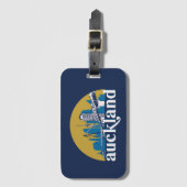 オークランドニュージーランドヴィンテージシティスカイライン ラゲッジタグ (正面縦)