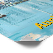 オークランドニュージーランドヴィンテージトラベル ポスター (角)