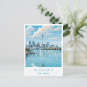 オークランドニュージーランドヴィンテージトラベル ポストカード (スタンド正面)