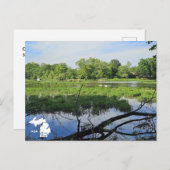 オークランドメトロパークスワンとロゴ ポストカード (正面/裏面)