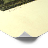 オークランドメリーランド1906アンティークパノラママップ ポスター (角)