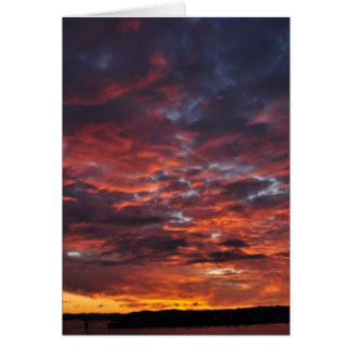 オークランド上空の夕日