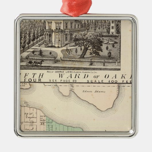 オークランド周辺4 メタルオーナメント (正面)