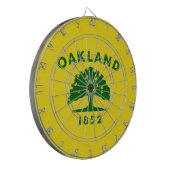 オークランド市旗（カリフォルニア州） ダーツボード (正面左)
