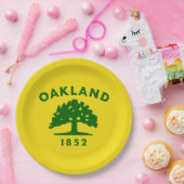 オークランド市旗（カリフォルニア州） ペーパープレート (パーティー)
