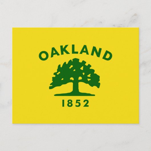 オークランド市旗（カリフォルニア州） ポストカード (正面)