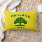オークランド市旗(カリフォルニア州) ランバークッション (ブランケット)