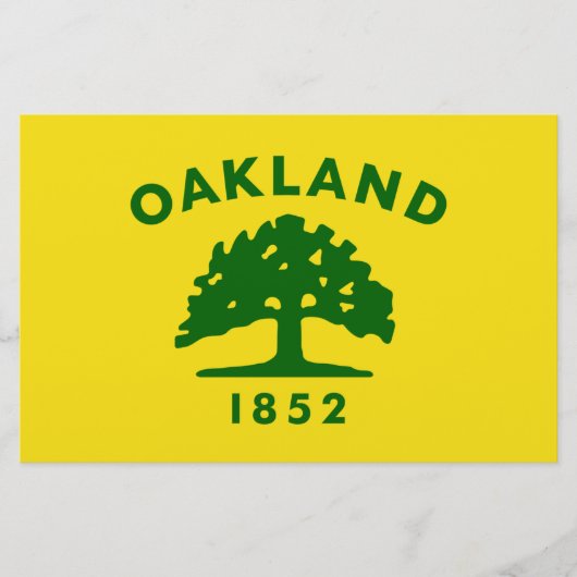 オークランド市旗（カリフォルニア州） 便箋 (正面)