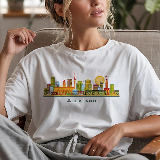 オークランド市街地のスカイライン Tシャツ