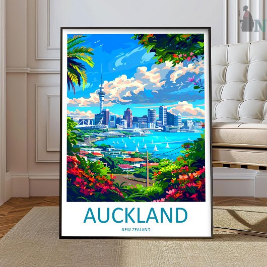 オークランド旅行のプリント壁画 オークランドの壁掛け ポスター
