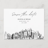 オークランド日付はがきエレガントな結婚式を保存 ポストカード (正面)