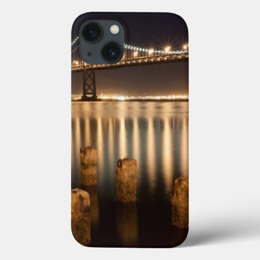 オークランド湾橋夜反射 Case-Mate iPhoneケース (裏面)