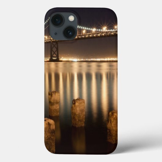 オークランド湾橋夜反射 Case-Mate iPhoneケース (裏面)