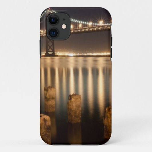 オークランド湾橋夜反射 Case-Mate iPhoneケース (裏面)