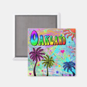 オークランド鮮やかなロマンスマグネット マグネット (正面/裏面)