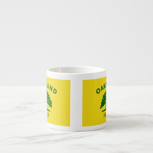 オークランド、カリフォルニアの旗 エスプレッソカップ (正面)