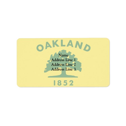 オークランド,カリフォルニア州統一された,州国旗 ラベル (正面)