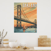 オークランド,カリフォルニア州 – ヴィンテージ旅行 ポスター (キッチン)