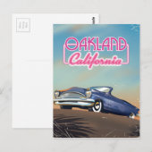 オークランド カリフォルニア トラベルポスター ポストカード (正面/裏面)
