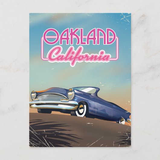 オークランド カリフォルニア トラベルポスター ポストカード (正面)