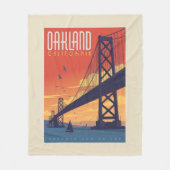 オークランド(カリフォルニア) フリースブランケット (正面)