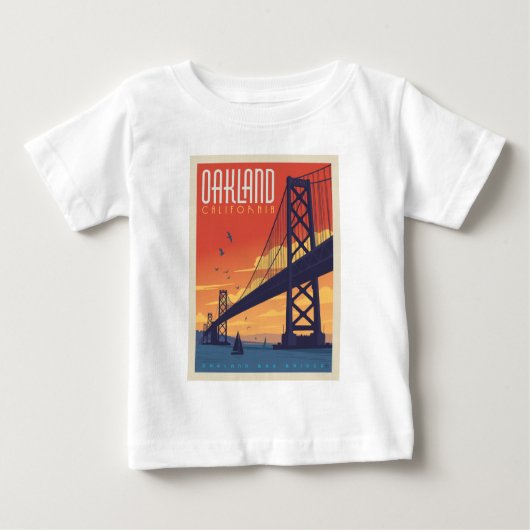 オークランド（カリフォルニア） ベビーTシャツ (正面)