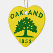 オークランド、カリフォルニア、米国は印を付けます セラミックオーナメント (左)