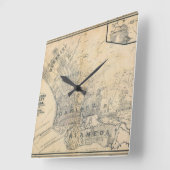 オークランド、バークレー、アラメダ スクエア壁時計 (傾斜)