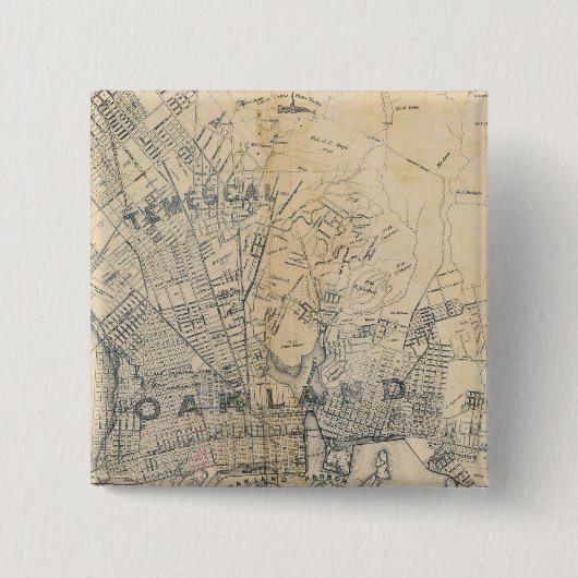 オークランド，バークレー，アラメダ 缶バッジ (正面)