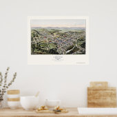 オークランド， MDパノラママップ – 1906 ポスター (キッチン)