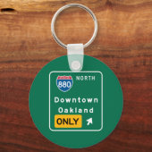 オークランドCAロードサイン キーホルダー (正面)