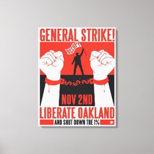 オークランドOccupy wall streetのキャンバスプリントを解放して下さい キャンバスプリント