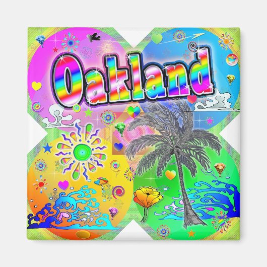 オークランドQuadroシーズンズマグネット マグネット (正面)