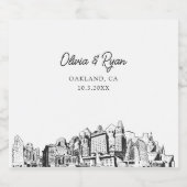 オークラン結婚ズのシャンパンラベル スパークリングワインラベル (シングルラベル)