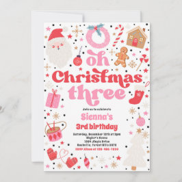 オークリスマススリークリスマス3rd誕生日パーティー 招待状