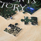 オークリスマスツリーいたずら好きなニヤニヤ子猫おもしろい猫 ジグソーパズル (側面)