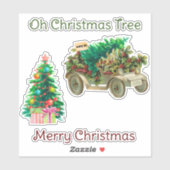 オークリスマスツリーカスタムのビニールシール シール (シート)