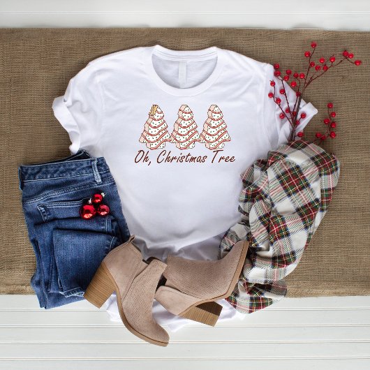 オークリスマスツリーケーキホリモダンデイ Tシャツ