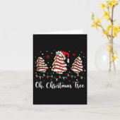 オークリスマスツリーケーキDebbieベッキーJen Cake Love カード (黄色い花)